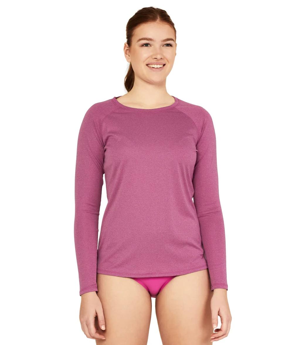 Speedo Women's Heather Long Sleeve Swim Tee - Image 20