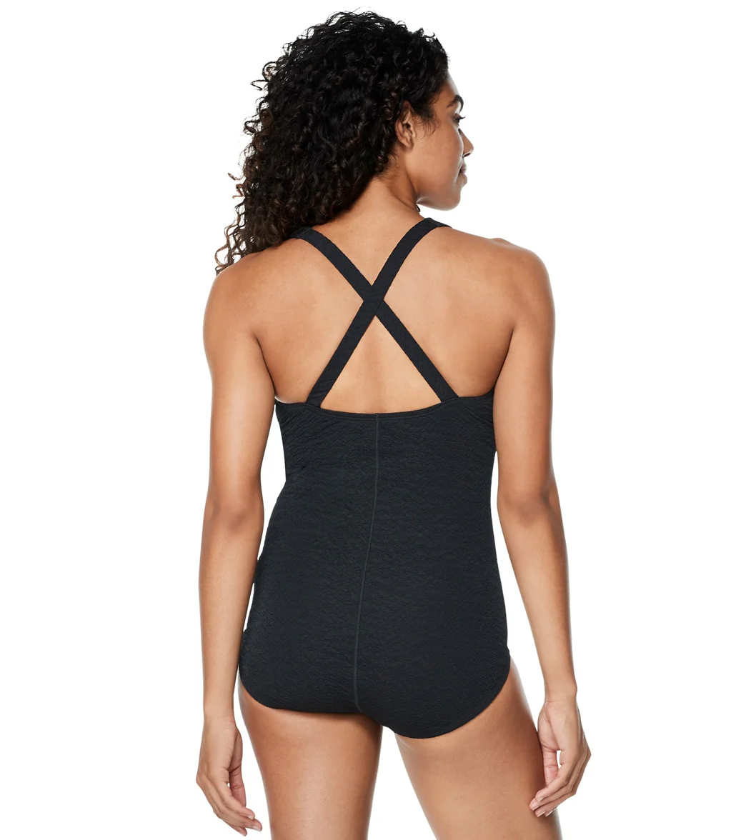 Speedo Women's Pebble Textured X-Back One Piece Swimsuit - Image 2