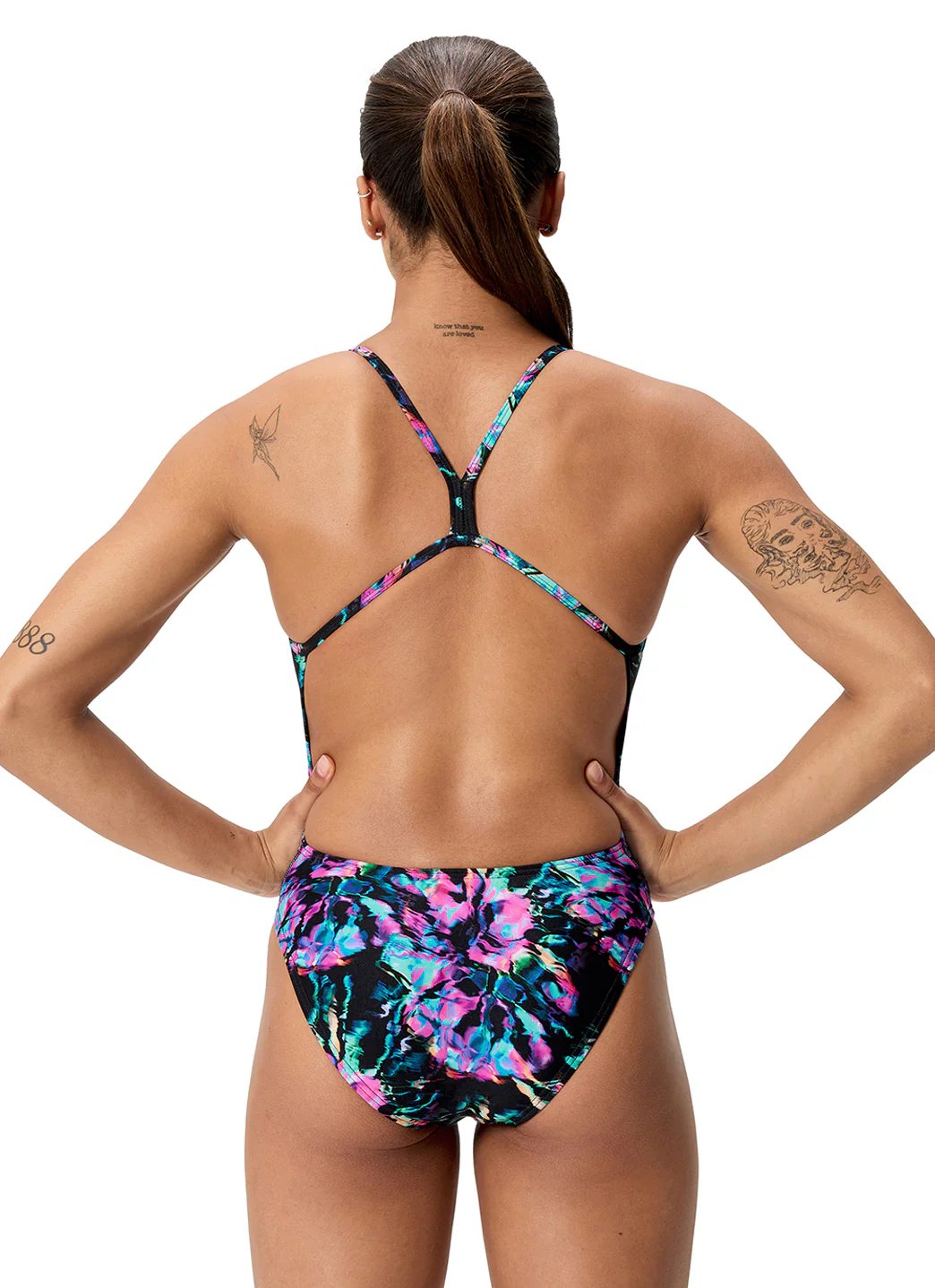 Speedo Women's Printed 2.0 V-Back One Piece Swimsuit - Image 9