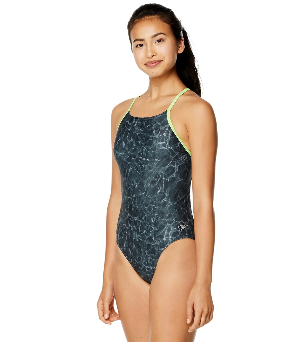 Speedo Women's Printed Flyer One Piece Swimsuit - Image 5