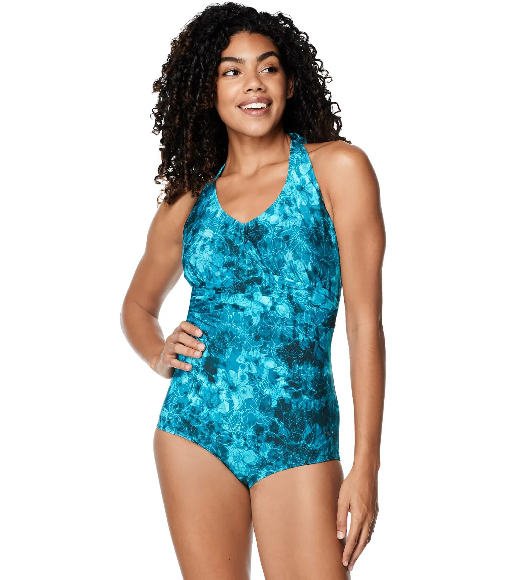 Speedo Women's Printed Halter One Piece Swimsuit - Image 10
