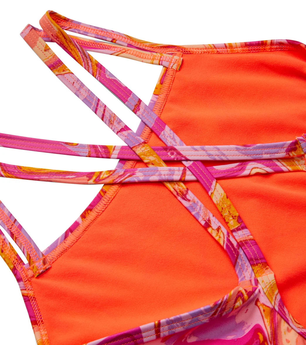 Speedo Women's Printed Volt Back One Piece Swimsuit - Image 25
