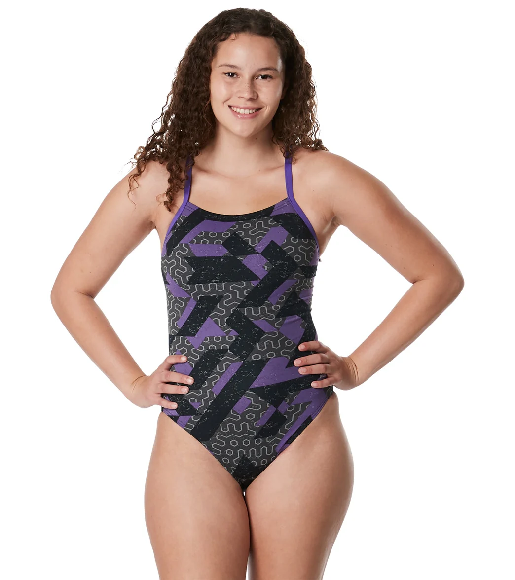 Speedo Women's Ruse Blocks Flyback One Piece Swimsuit - Image 28