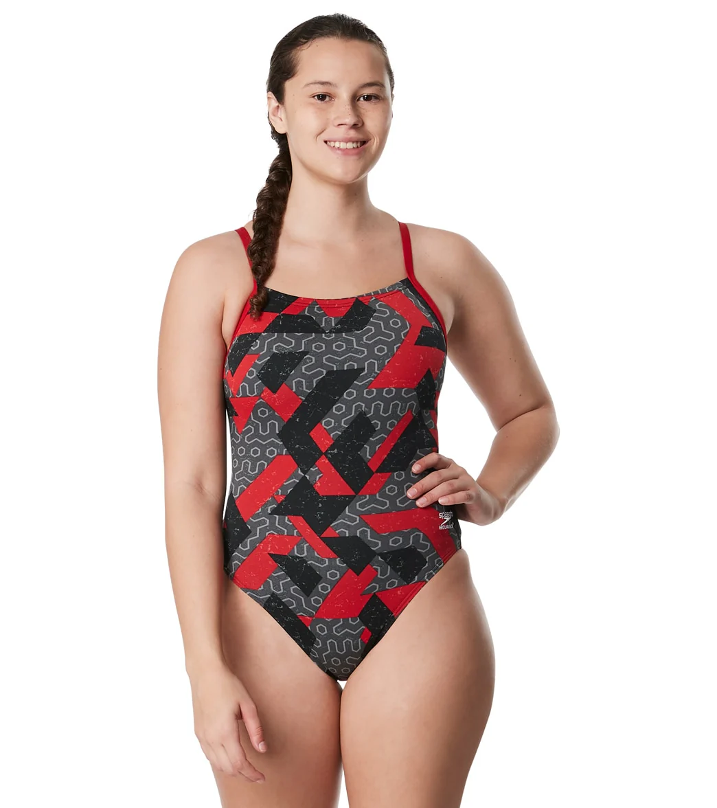 Speedo Women's Ruse Blocks Flyback One Piece Swimsuit - Image 7