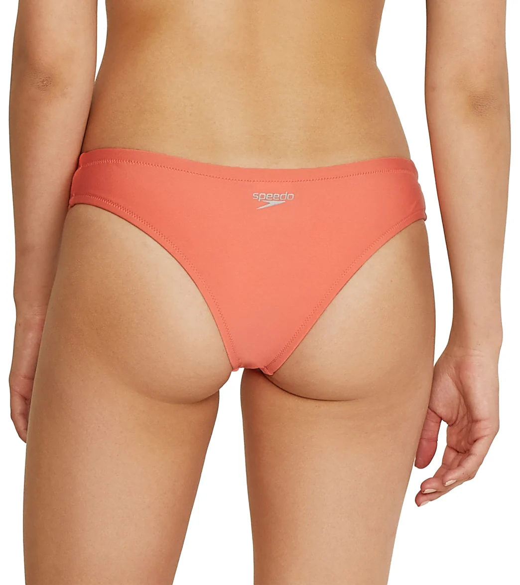 Speedo Women's Solid Cheeky Hipster Bikini Bottom - Image 15