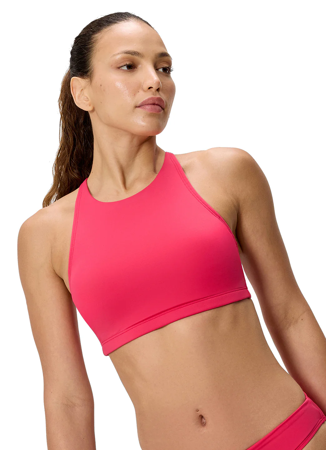 Speedo Women's Solid High Neck Bikini Top - Image 7