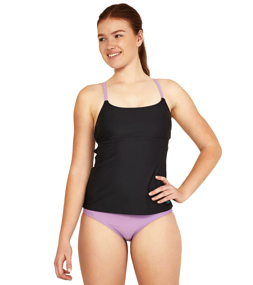 Speedo Women's Strappy Scoopneck Tankini Top