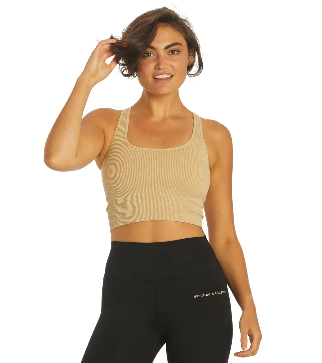 Spiritual Gangster Athena Heather Seamless Crop Top - Image 7