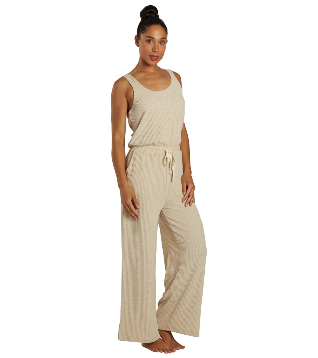 Spiritual Gangster Ballet Rib Wide Leg Perfect Jumpsuit - Image 2