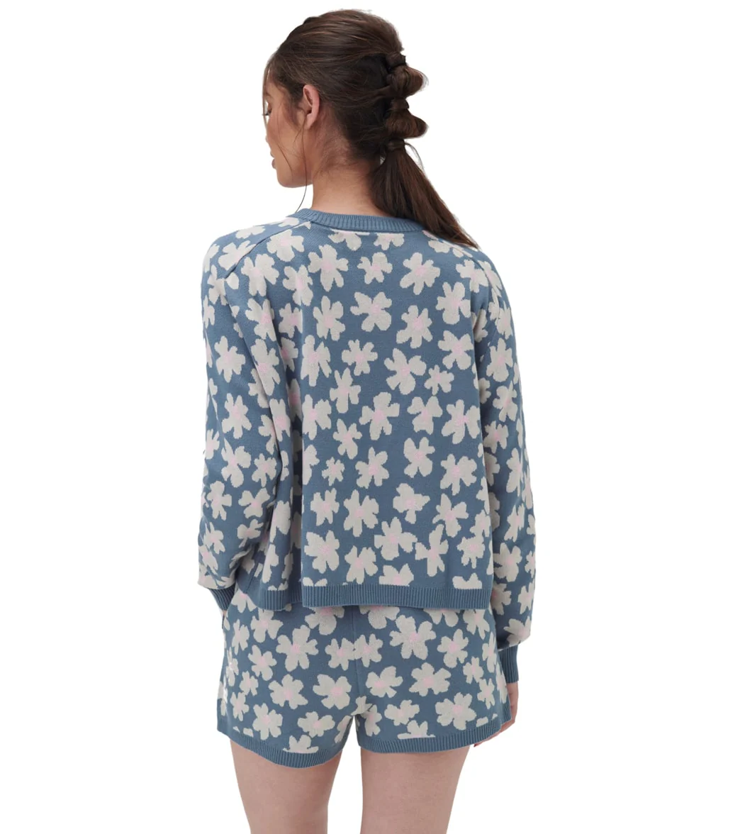 Spiritual Gangster Floral Jacquard Boxy Raglan Pullover - Image 3