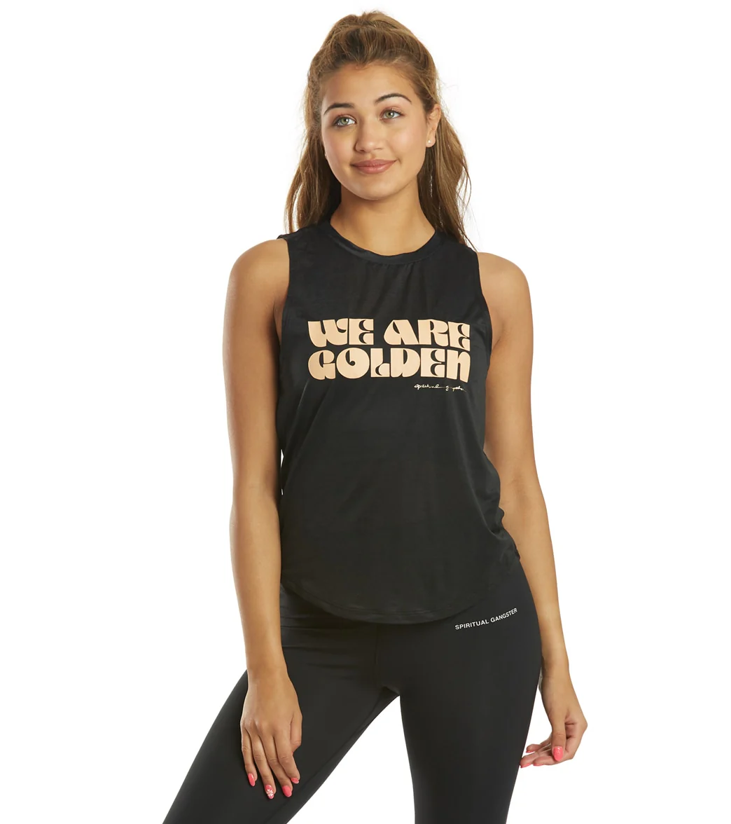 Spiritual Gangster Golden Active Muscle Tank - Image 7