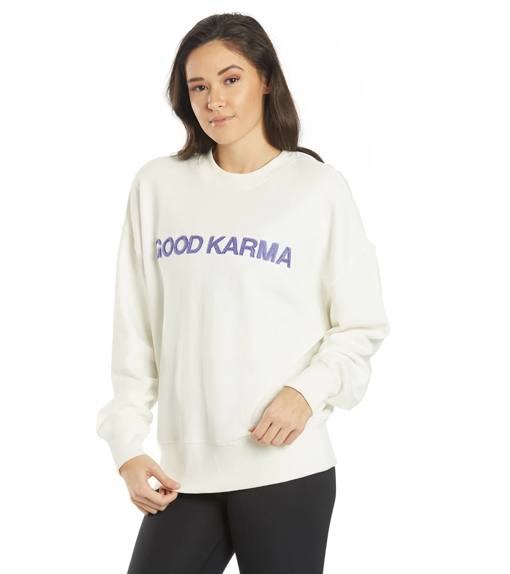 Spiritual Gangster Good Karma Relaxed Crewneck Pullover - Image 5