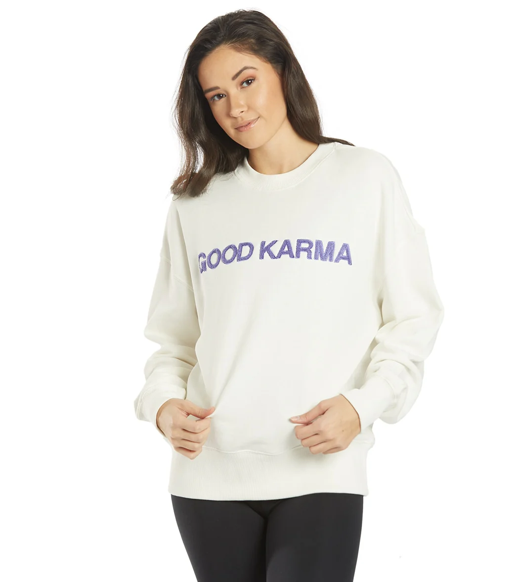 Spiritual Gangster Good Karma Relaxed Crewneck Pullover - Image 7