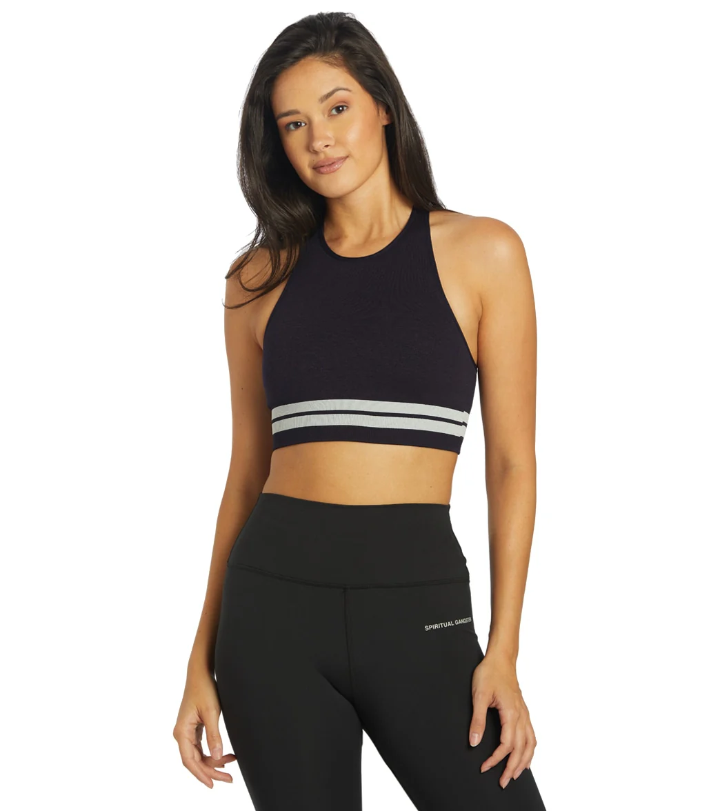 Spiritual Gangster High Neck Heathered Seamless Bra - Image 8