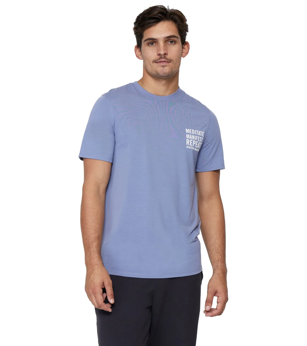 Spiritual Gangster Meditate Namaste Dry S/s Tee