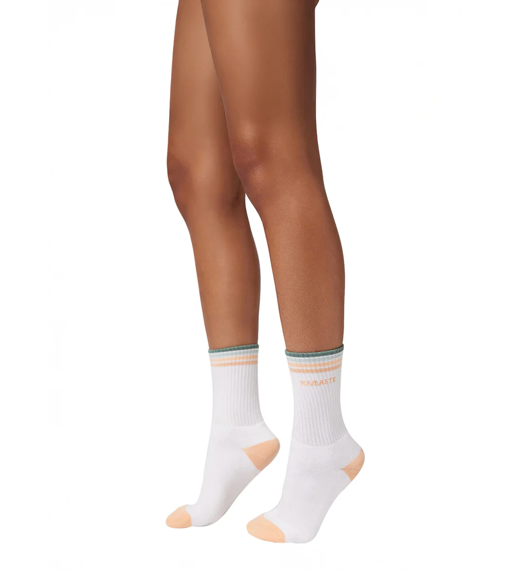 Spiritual Gangster Namaste Stripe Crew Sock - Image 4