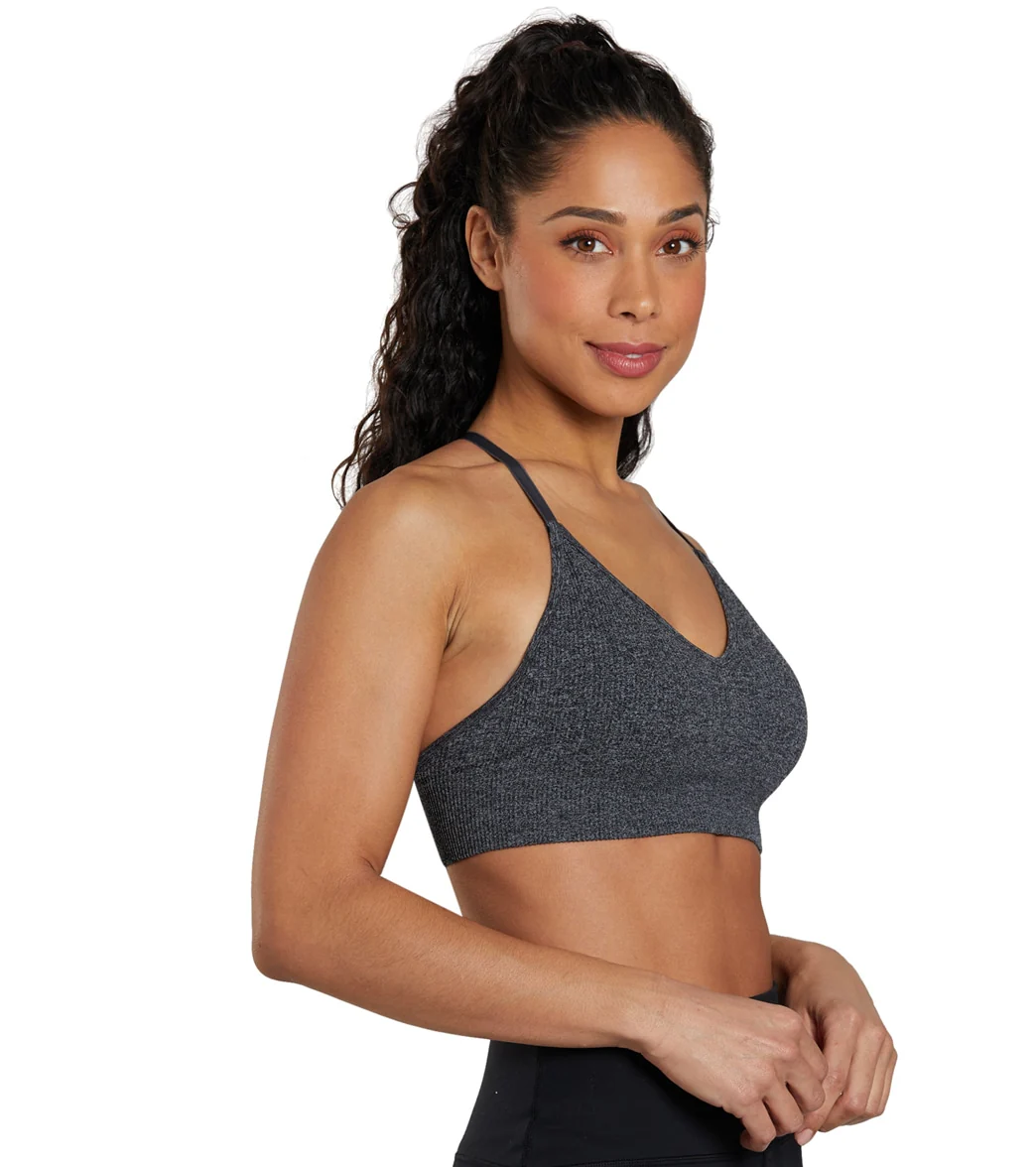 Spiritual Gangster Selene Seamless Heathered Triangle Bra - Image 2