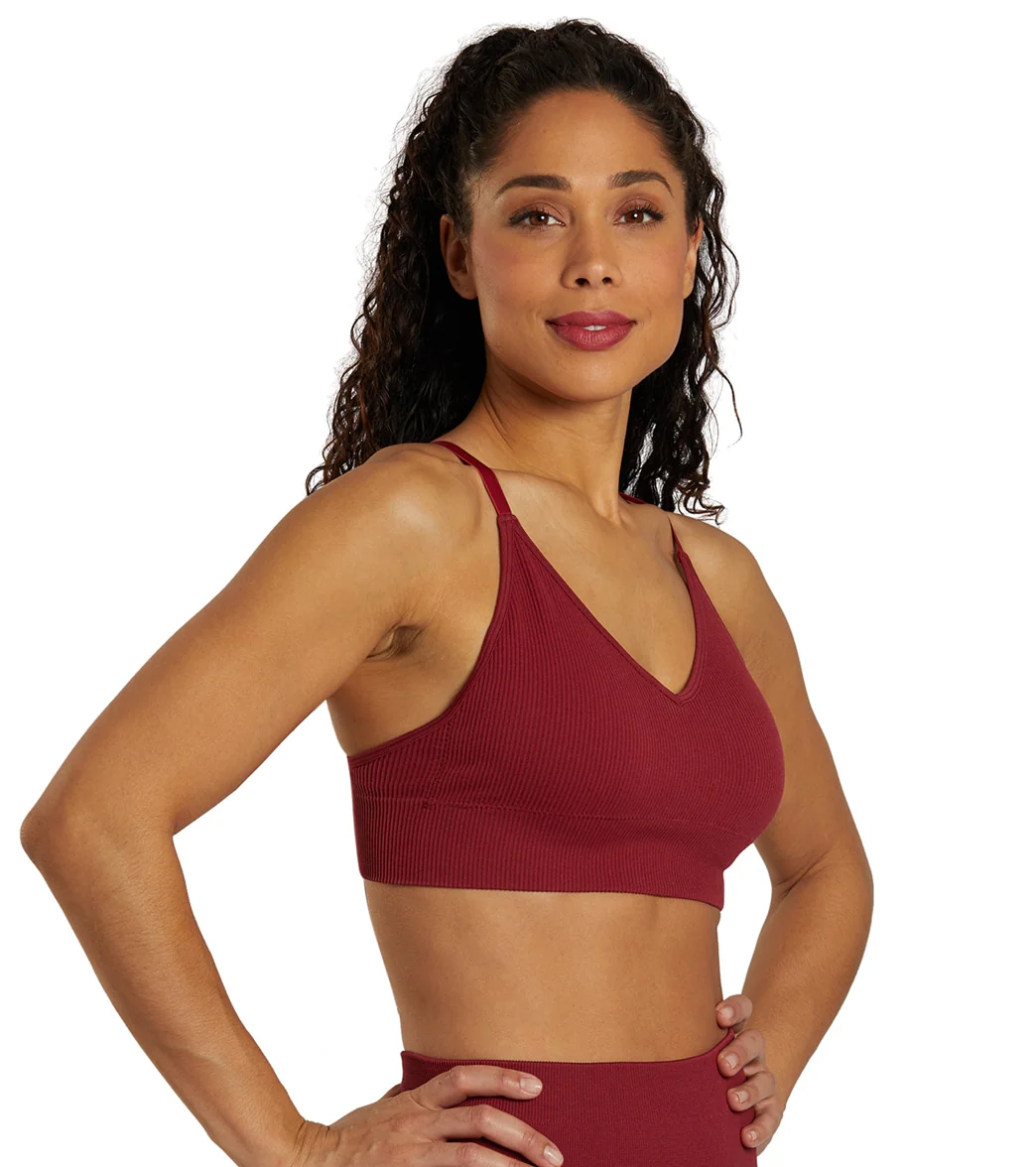 Spiritual Gangster Selene Seamless Triangle Rib Bra - Image 2