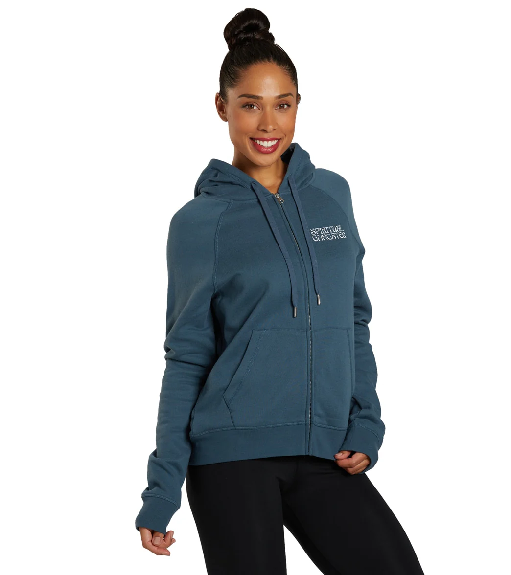 Spiritual Gangster Sun Shine Raglan Zip Hoodie - Image 2