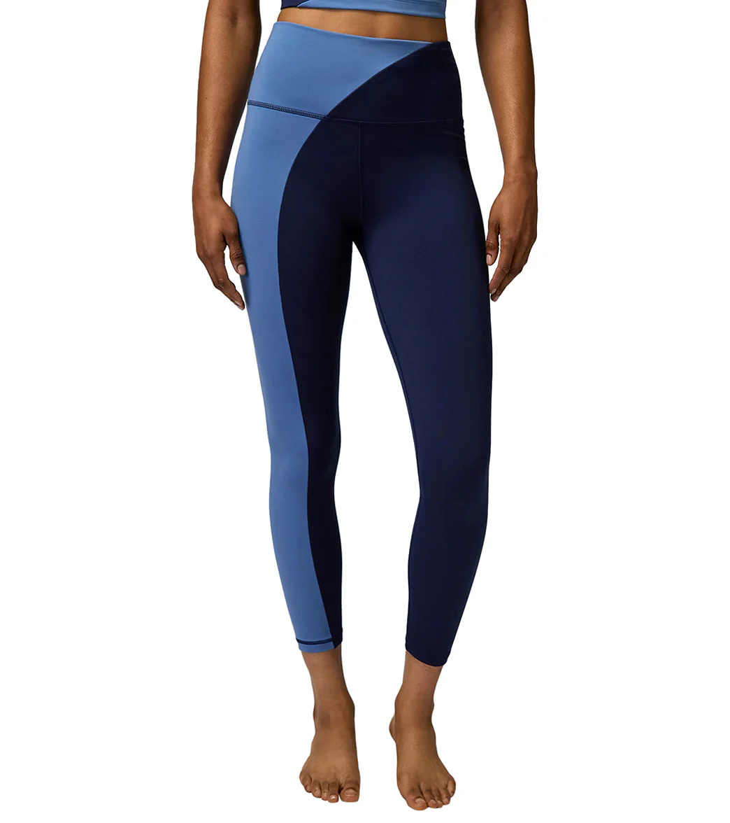 Spiritual Gangster Zoe Colorblock 7/8 Legging Midnight Navy/ Pacific Blue