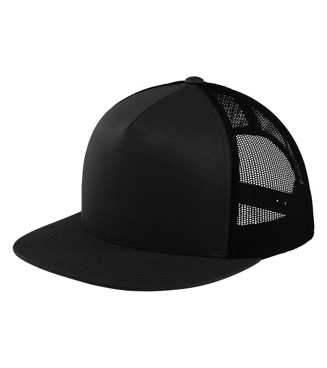 Sport-Tek Flat Bill Trucker Hat - Image 26