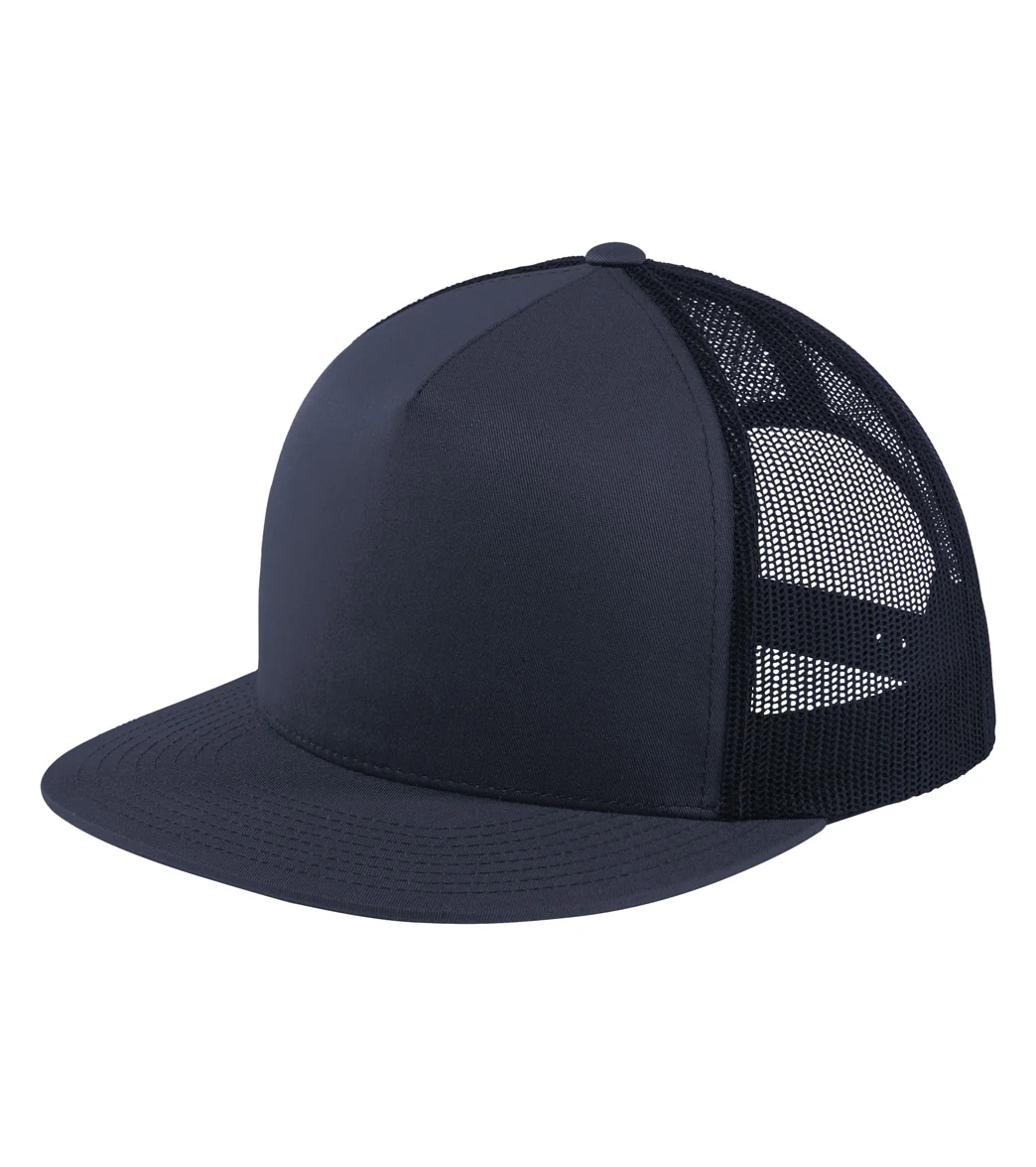 Sport-Tek Flat Bill Trucker Hat - Image 5