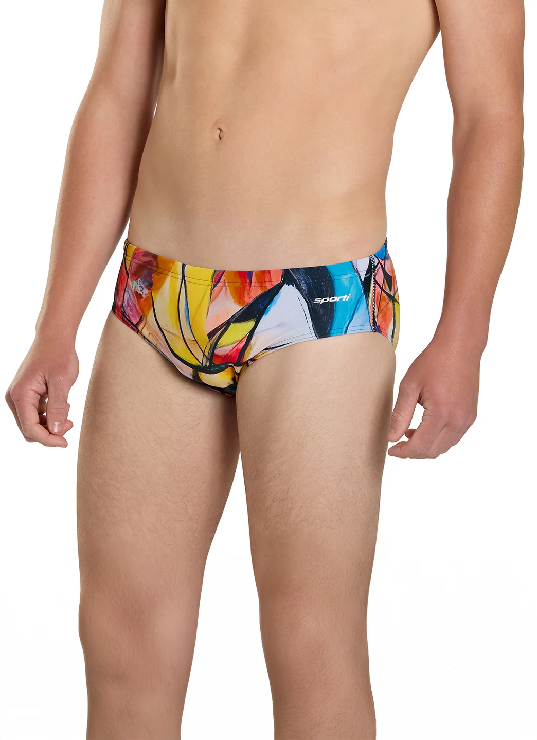 Sporti Abstract Composition Brief Swimsuit (26-40) - Image 11