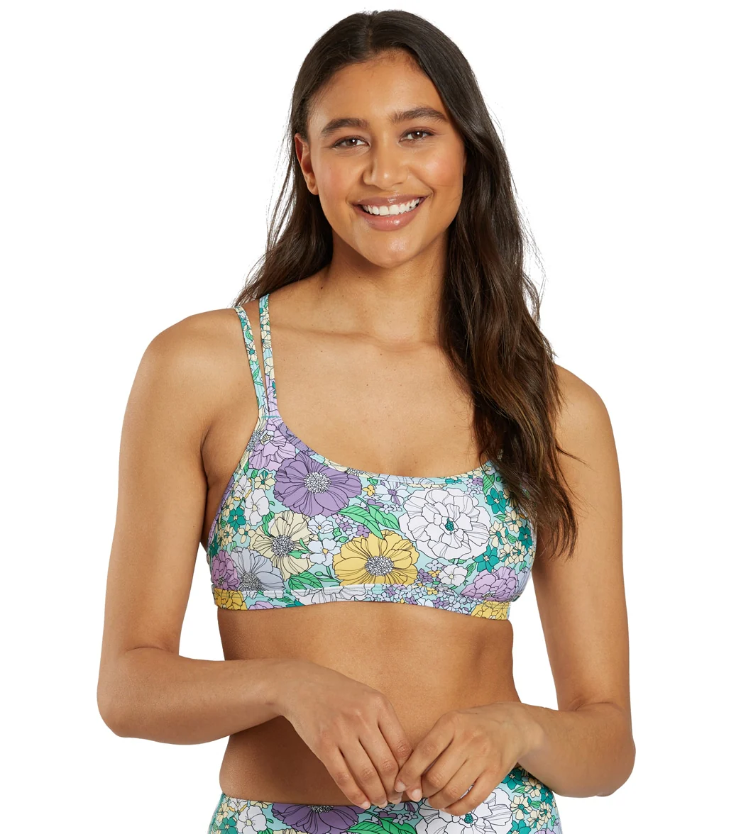 Sporti Active Bondi Floral Double Cross Workout Bikini Top - Image 15