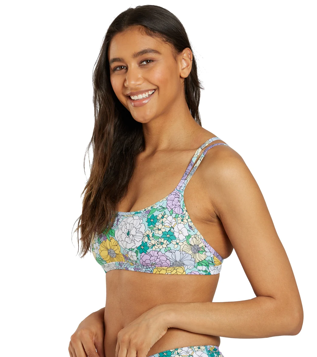 Sporti Active Bondi Floral Double Cross Workout Bikini Top - Image 2