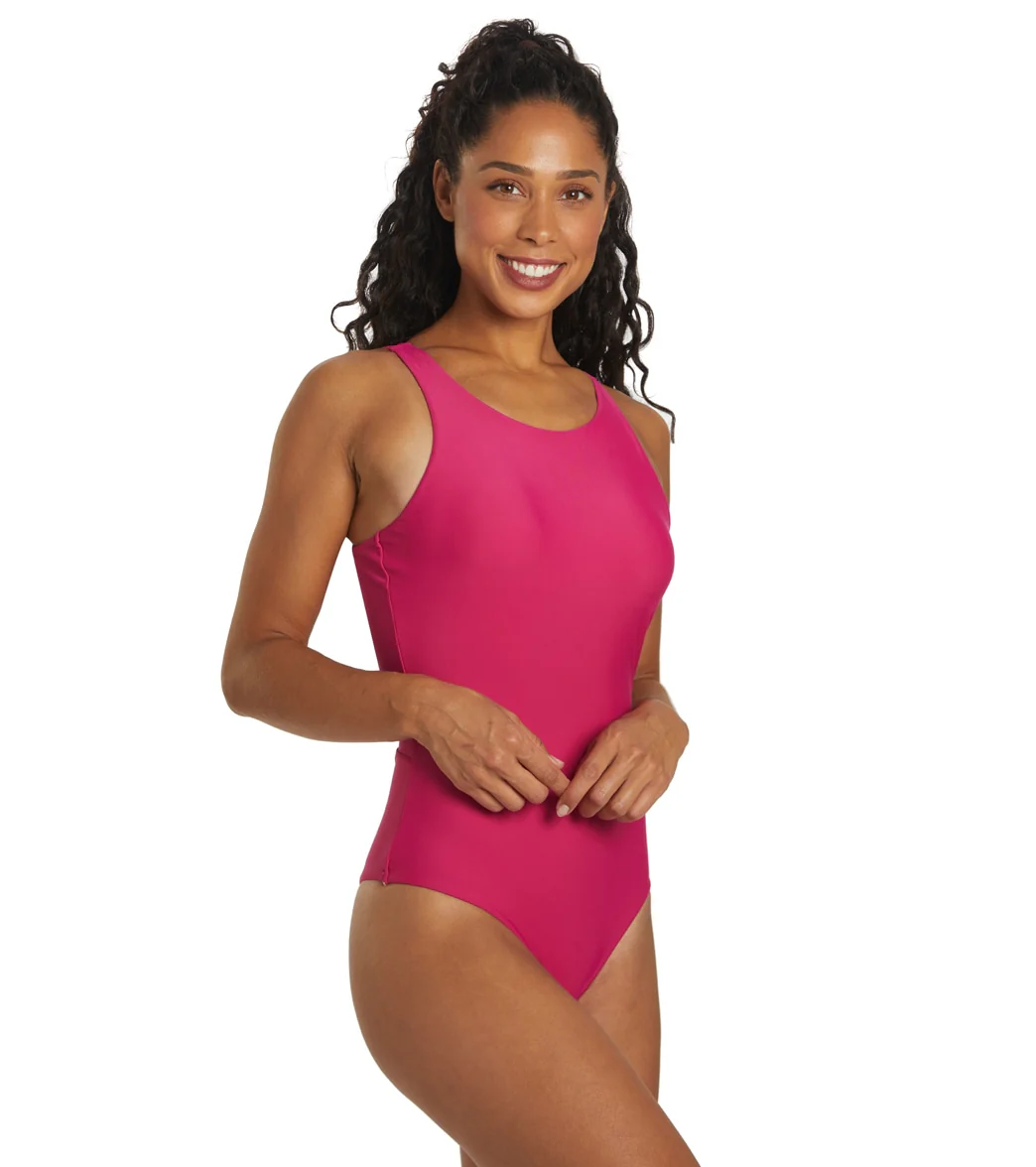 Sporti Active High Neck Tie Back One Piece Swimsuit - Image 2
