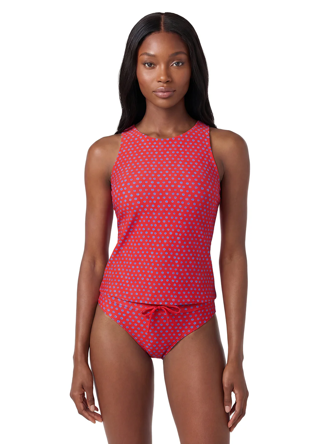 Sporti Active Tidal Dots High Neck Tankini Top - Image 13