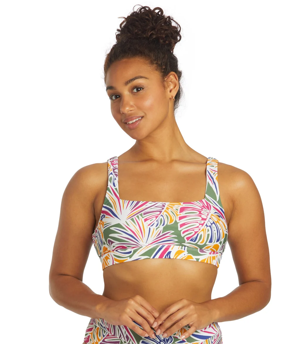 Sporti Active Tropical Palm Scoop Back Bikini Top
