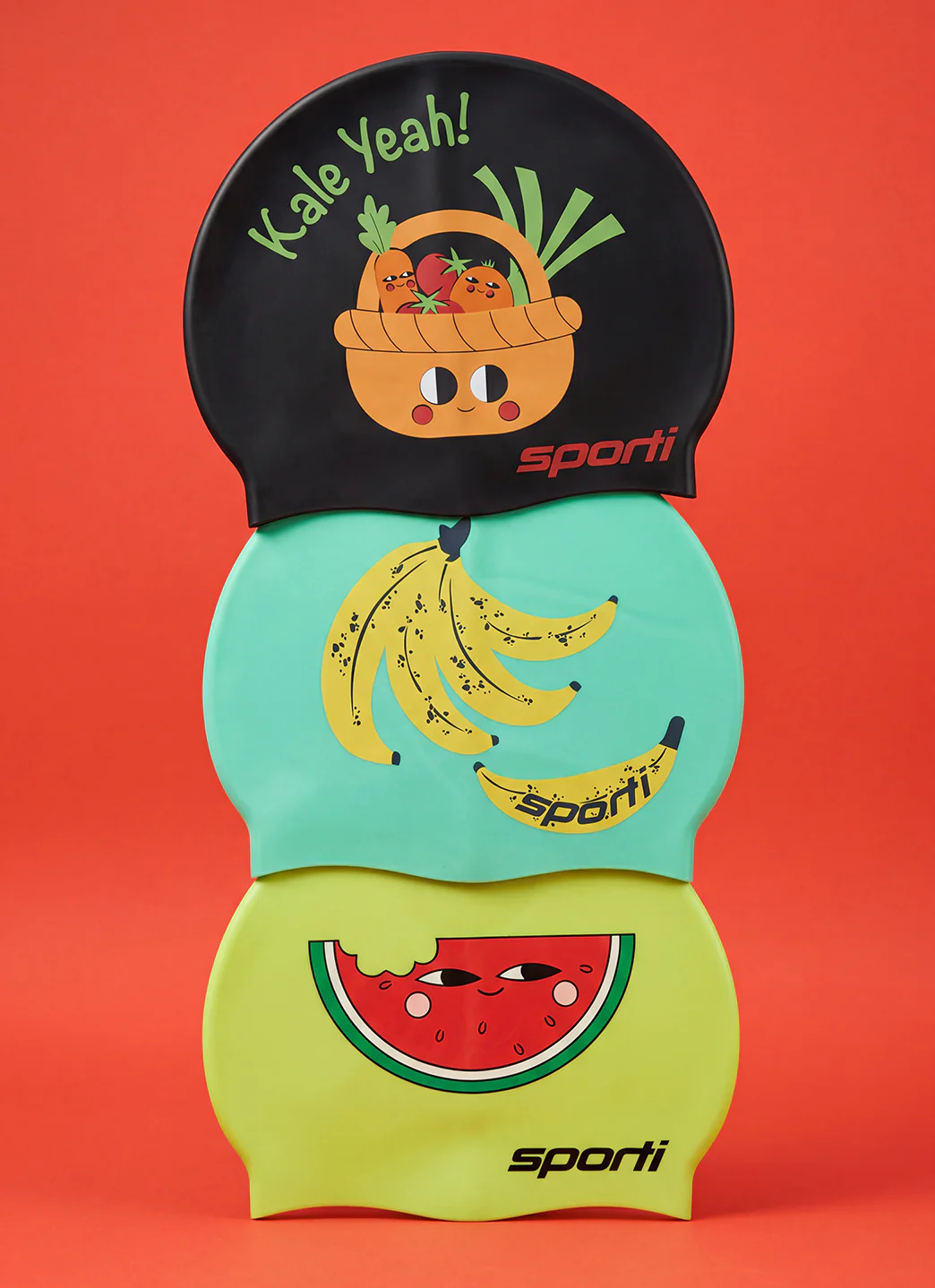 Sporti Bananas Silicone Swim Cap - Image 5