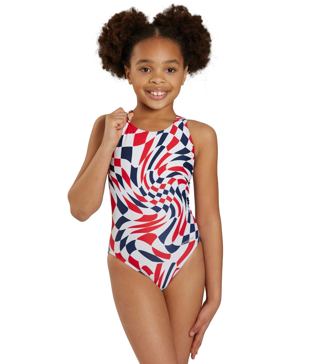 Sporti Checkmate Wide Strap One Piece Swimsuit Youth (22 - 28) - Image 7