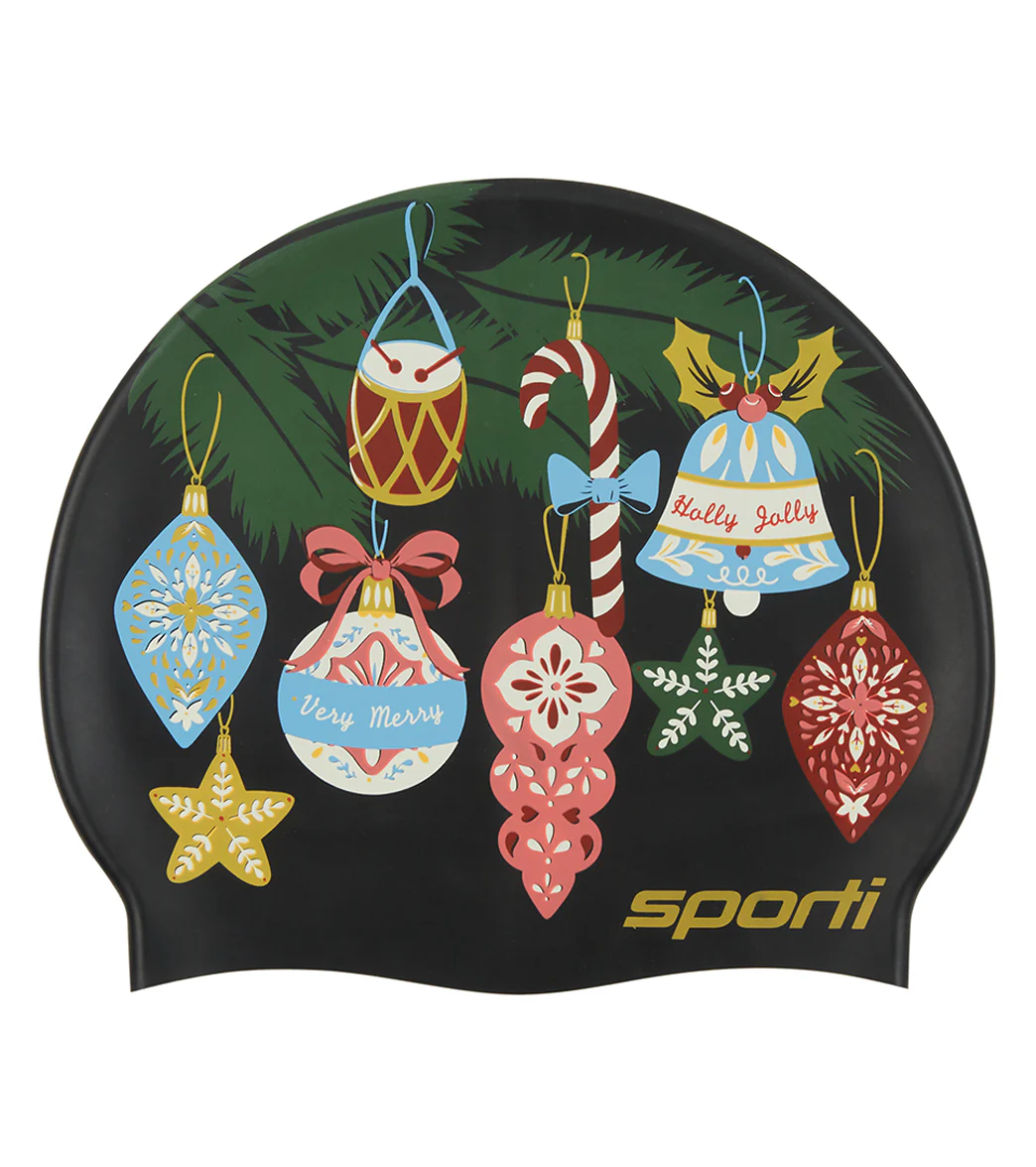 Sporti Deck the Halls Silicone Swim Cap - Image 2
