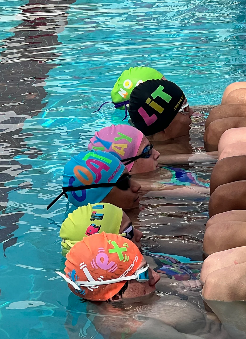 Sporti Fire Silicone Swim Cap - Image 6