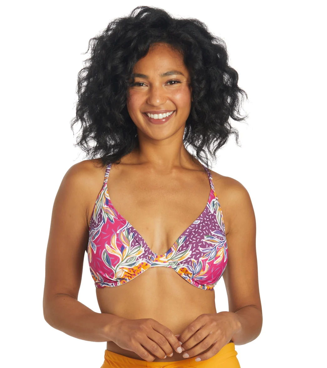 Sporti Floral Patchwork Underwire Bikini Top (D/DD/E/F) - Image 7