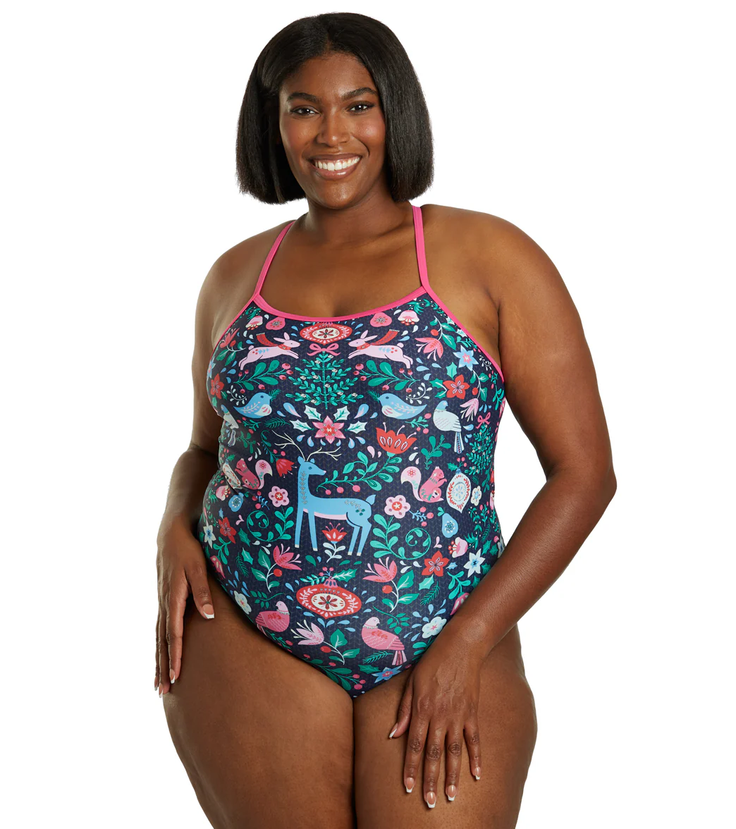 Sporti Granny Sweater Folk Holiday Thin Strap One Piece Swimsuit (22-44) - Image 15
