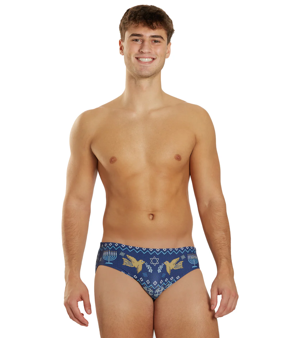 Sporti Granny Sweater Hanukkah Brief Swimsuit (26-40) - Image 2