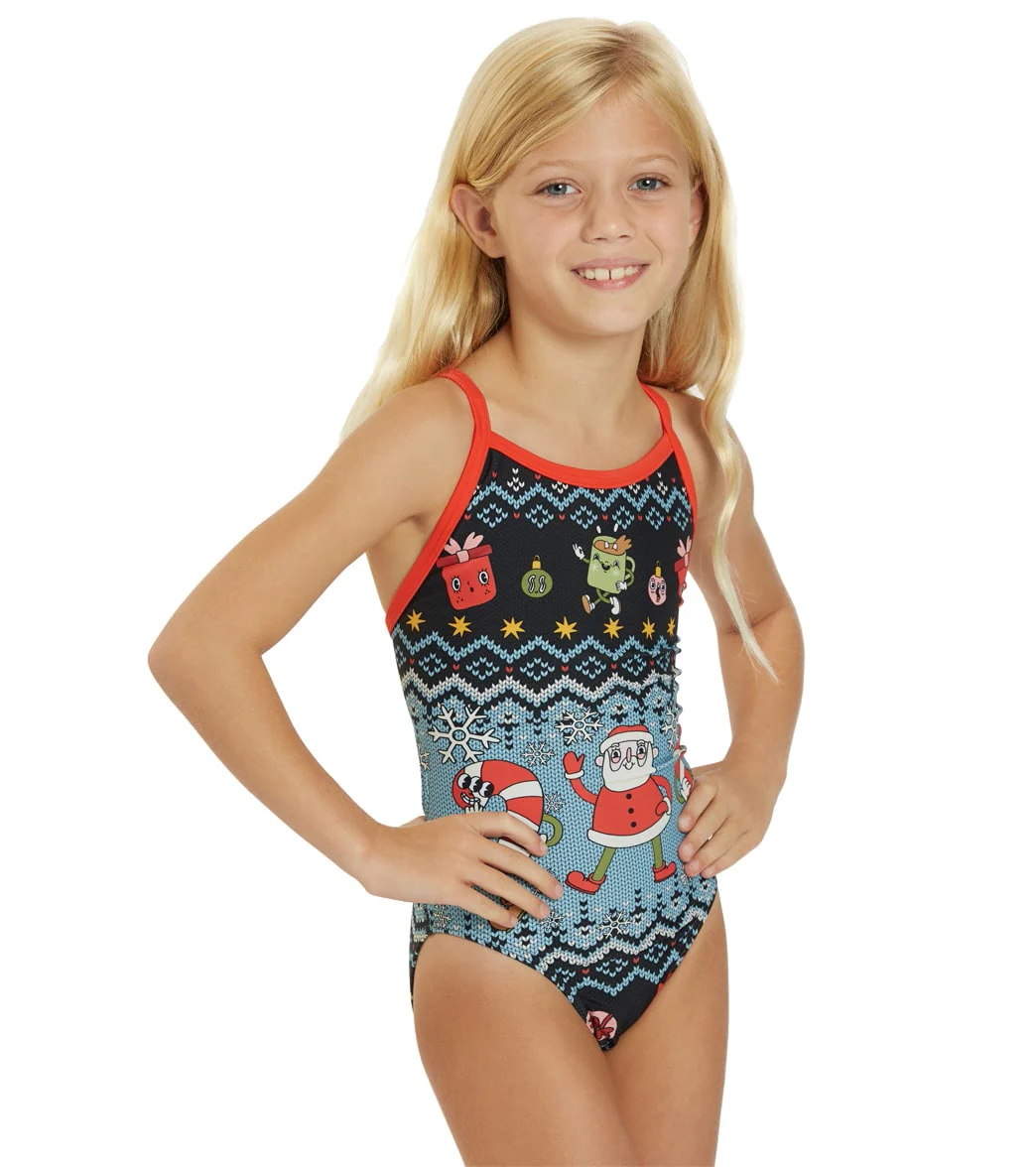 Sporti Granny Sweater Holiday Groovy Thin Strap One Piece Swimsuit Youth (22-28) - Image 4