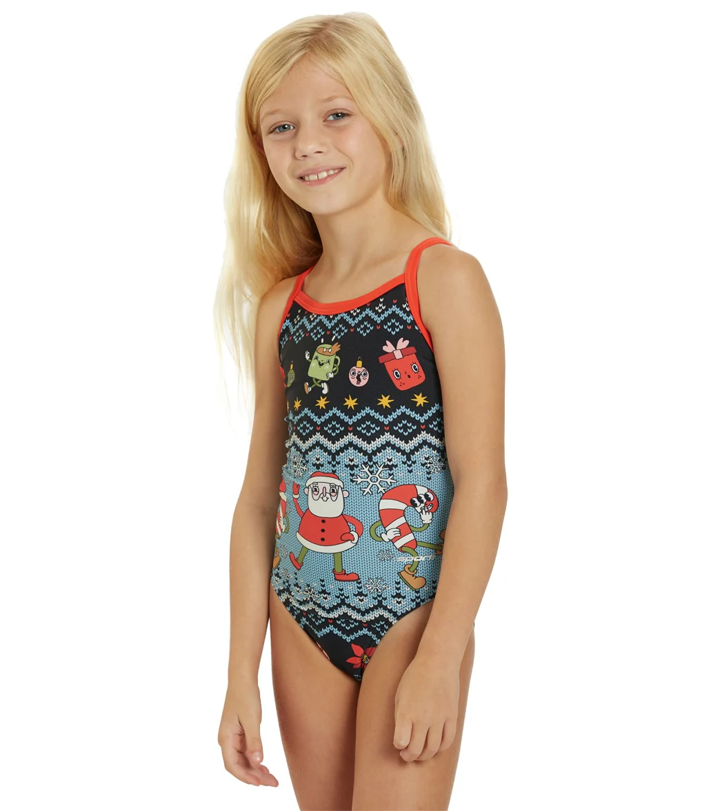 Sporti Granny Sweater Holiday Groovy Thin Strap One Piece Swimsuit Youth (22-28) - Image 6