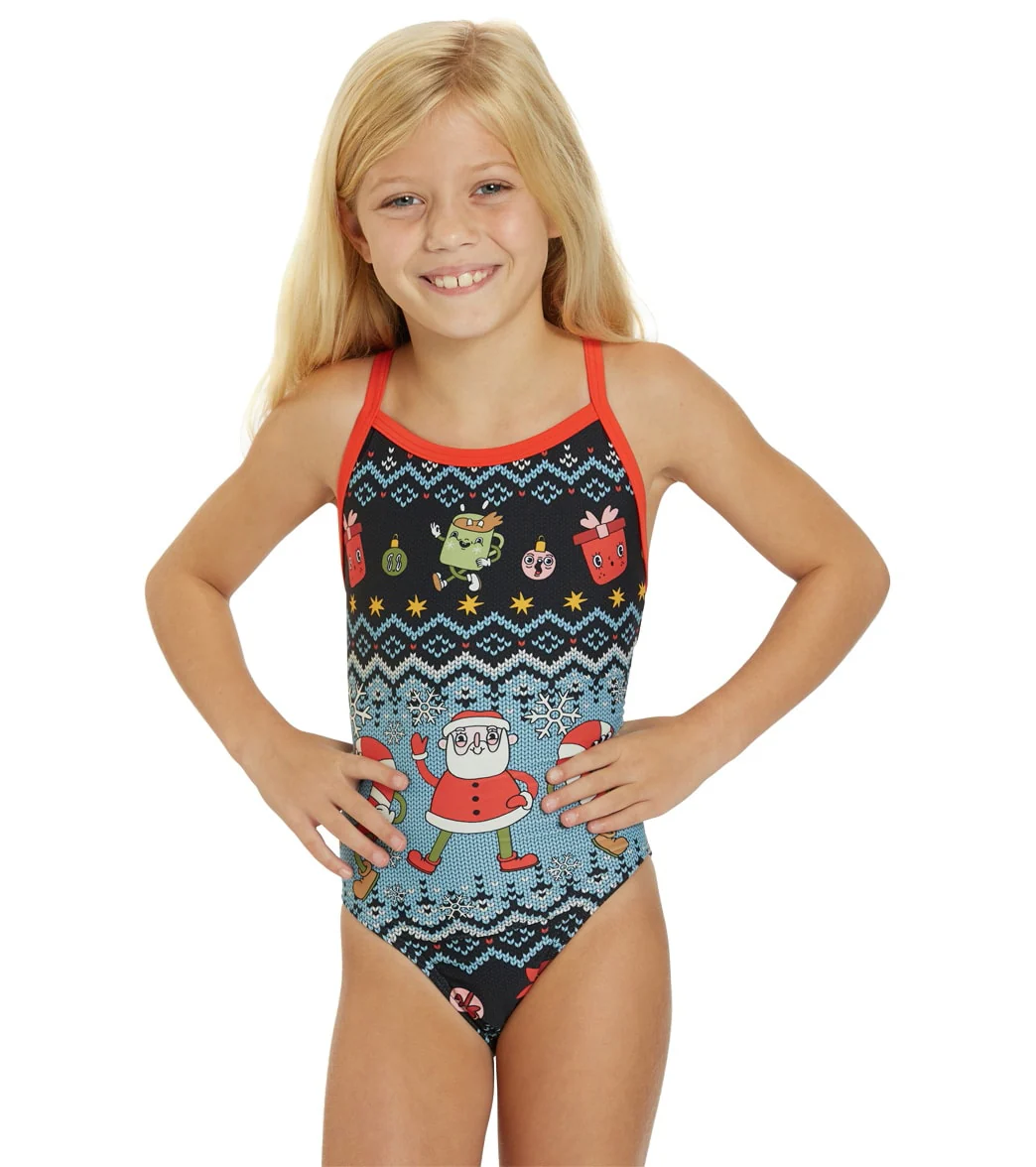 Sporti Granny Sweater Holiday Groovy Thin Strap One Piece Swimsuit Youth (22-28) - Image 9