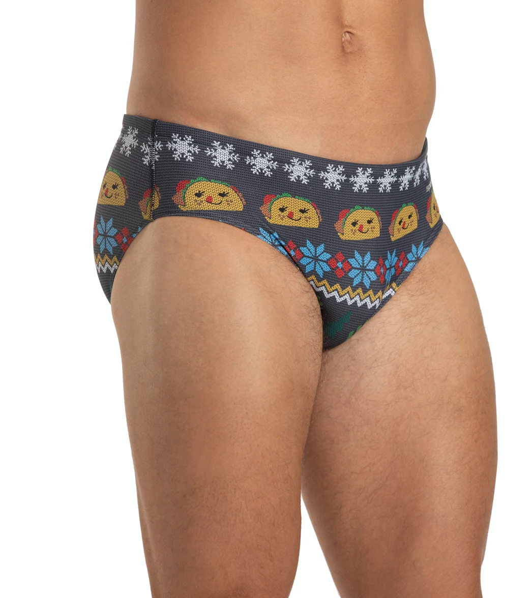 Sporti Granny Sweater Holiday Tacos Brief Swimsuit - Image 8