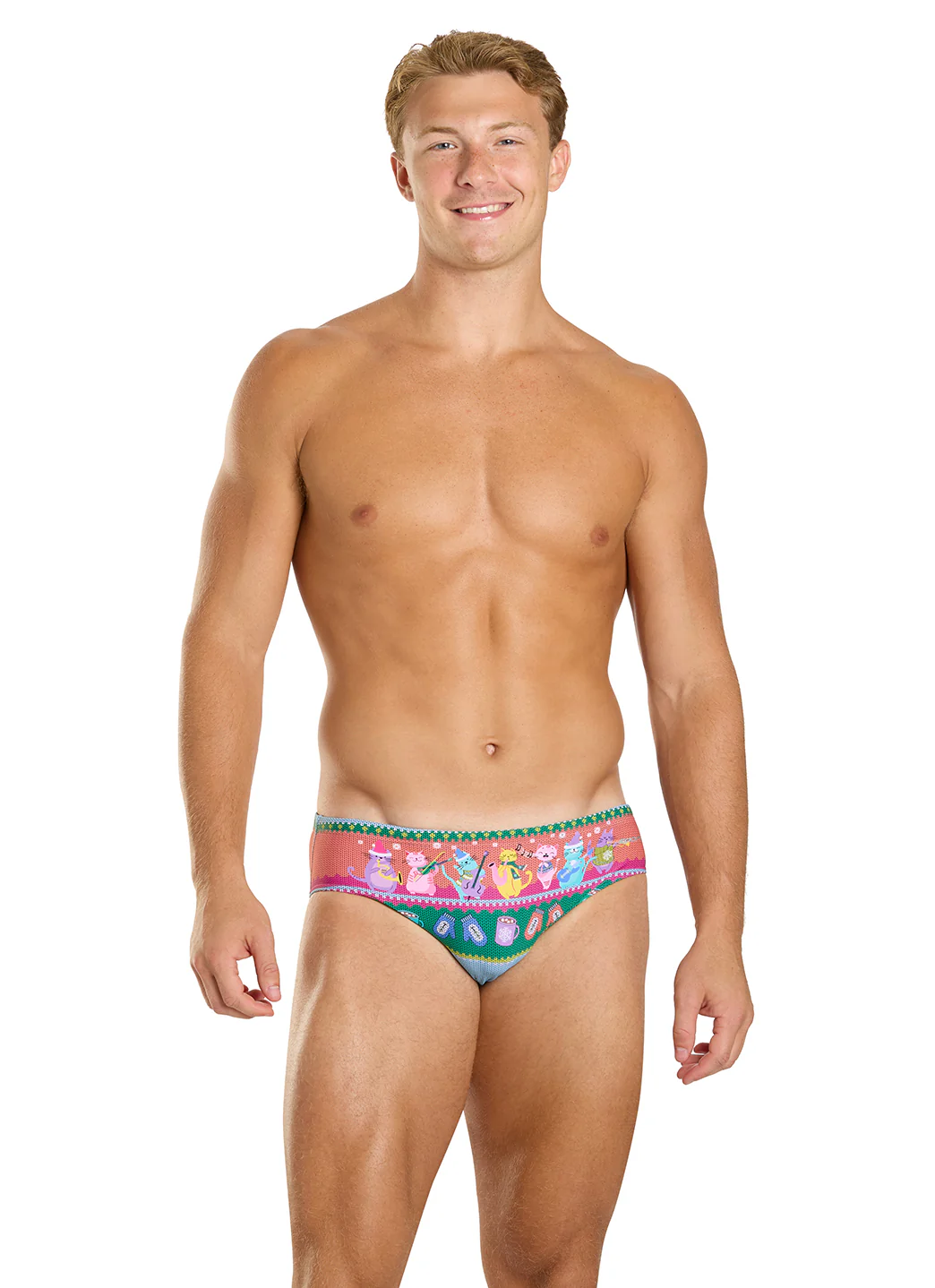 Sporti Granny Sweater Meowy & Bright Brief Swimsuit (26-40) - Image 2