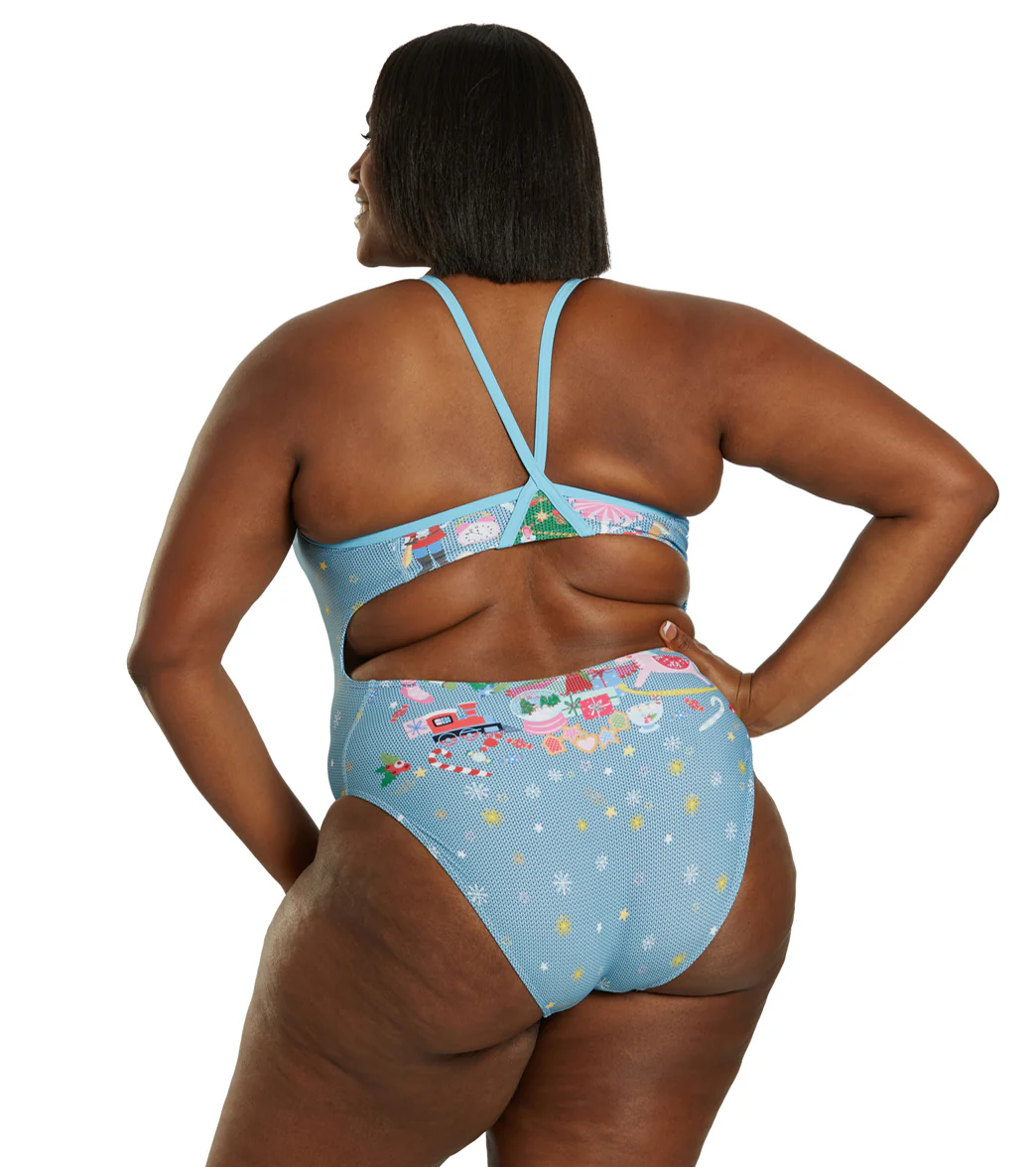 Sporti Granny Sweater Nutcracker Thin Strap One Piece Swimsuit (22-44) - Image 15