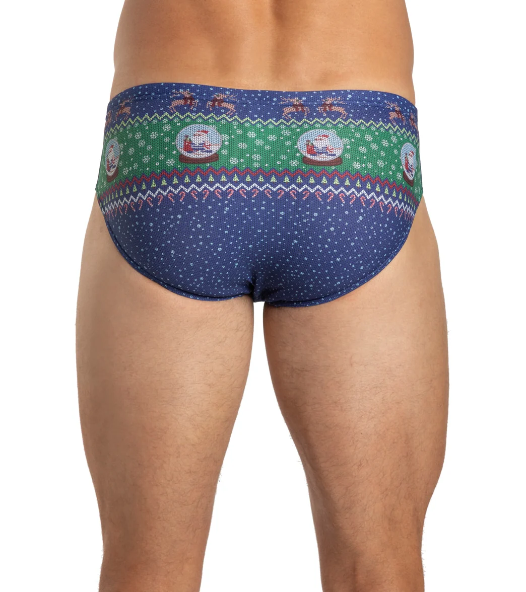 Sporti Granny Sweater Santa Snow Globe Brief Swimsuit - Image 9