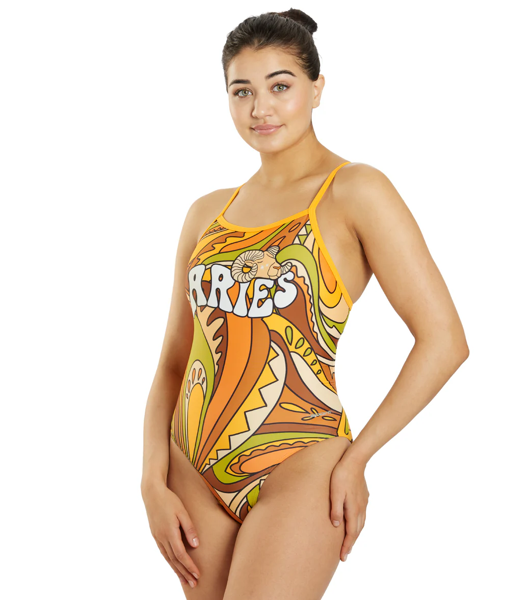 Sporti Groovy Zodiac Aries Thin Strap One Piece Swimsuit (22-44) - Image 10