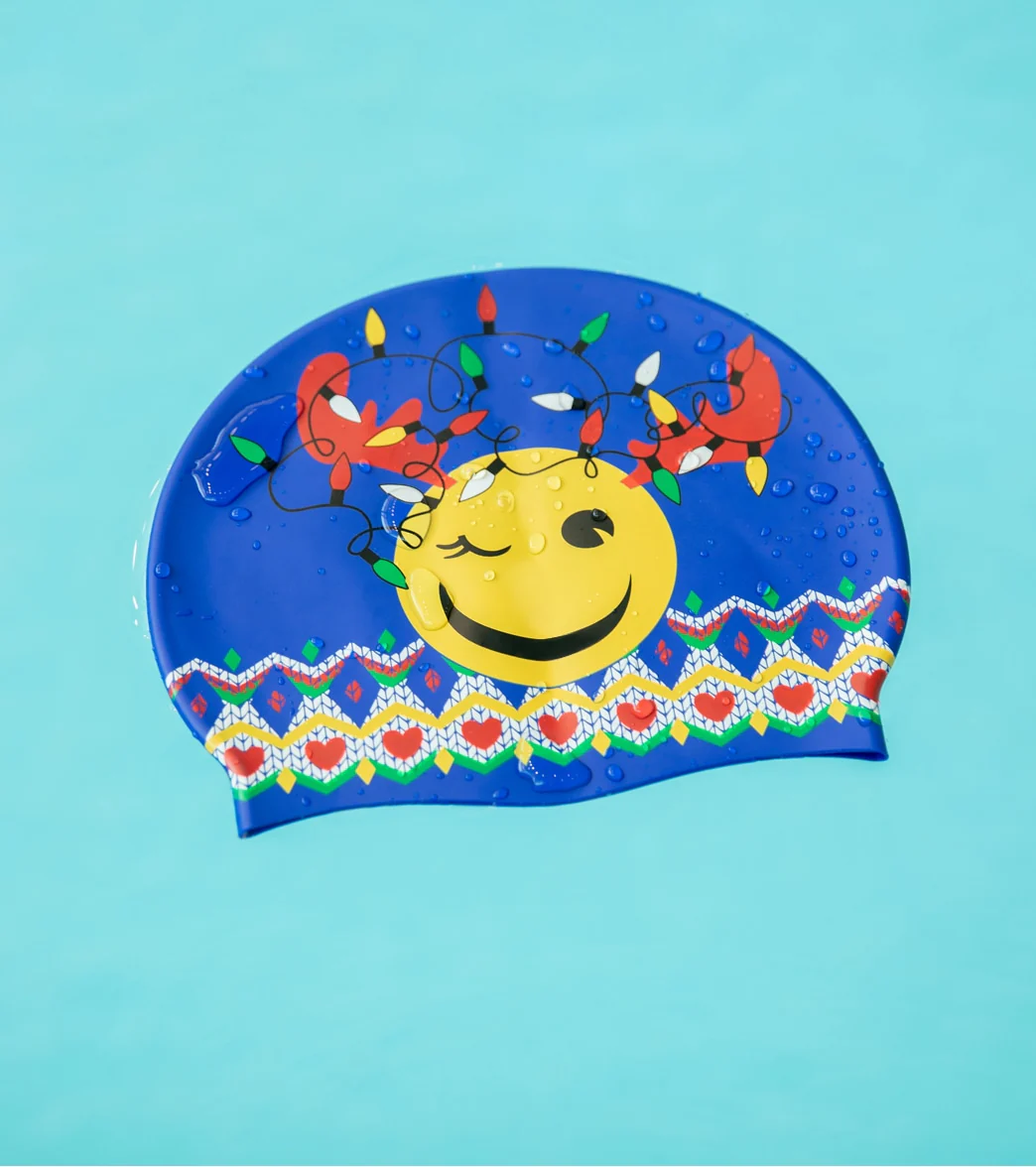 Sporti Holiday Sleighin' It Silicone Swim Cap Jr. - Image 7