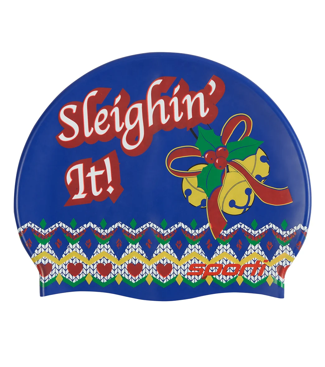 Sporti Holiday Sleighin' It Silicone Swim Cap Jr. - Image 8