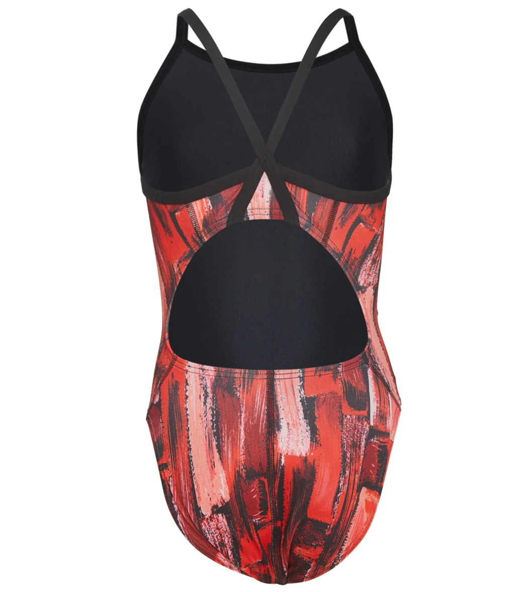 Sporti HydroLast Artsy Thin Strap One Piece Swimsuit Youth (22-28) - Image 10